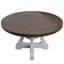 Table ronde de style traditionnel en bois massif avec 4 sièges-577620555