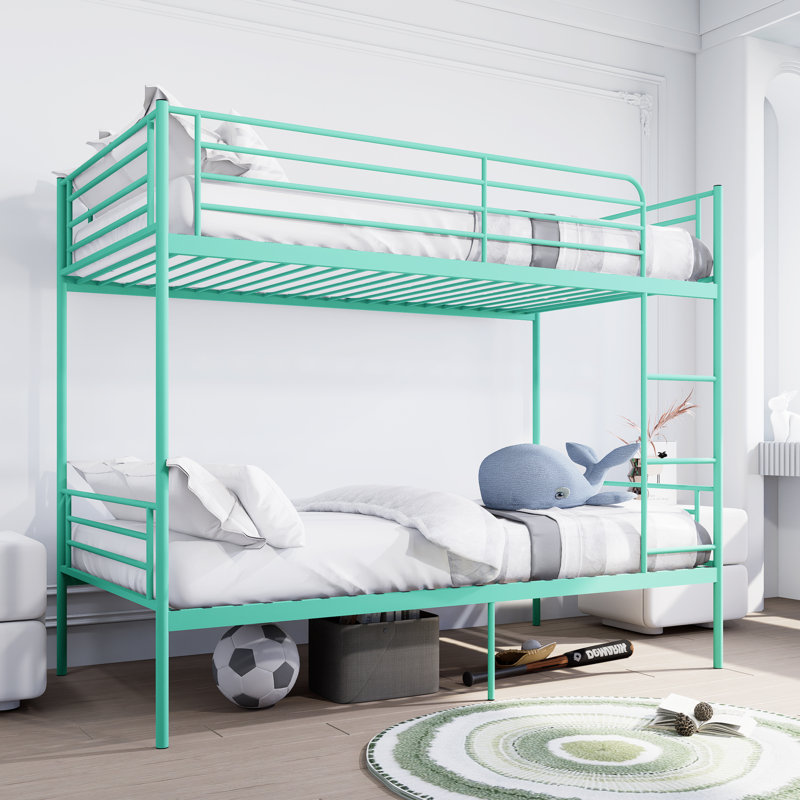 Lits superposés en métal avec rangement peu encombrants, simple sur simple