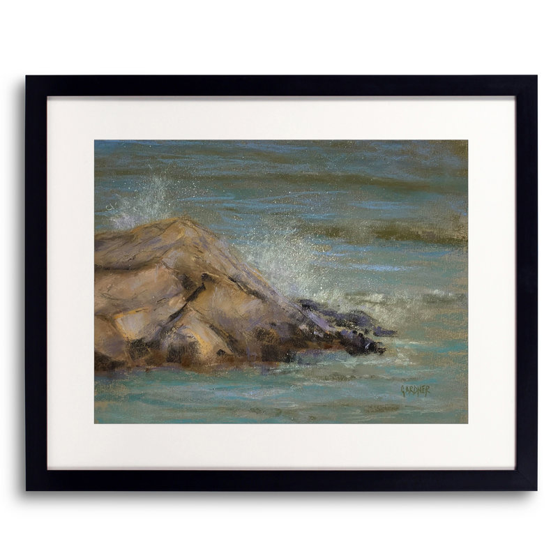 Muted Morning Print by Dina Gardner, 17.25" H x 21.25" W x 0.875" D, Black Framed Paper