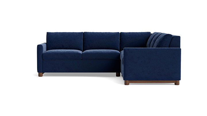 Reve Sleeper Sectional (112" x 95"), Corner On Right, Performance Velvet - Uniform