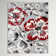 Rooshi Floral Gray/Red Area Rug