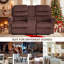 Causeuse inclinable manuelle avec porte-gobelets et console de rangement pour le salon, le véhicule récréatif et le cinéma maison-837074402