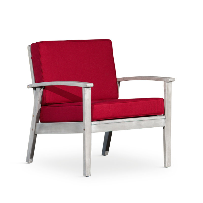 Chaise en eucalyptus à assise profonde, finition espresso, Gris, Bourgogne