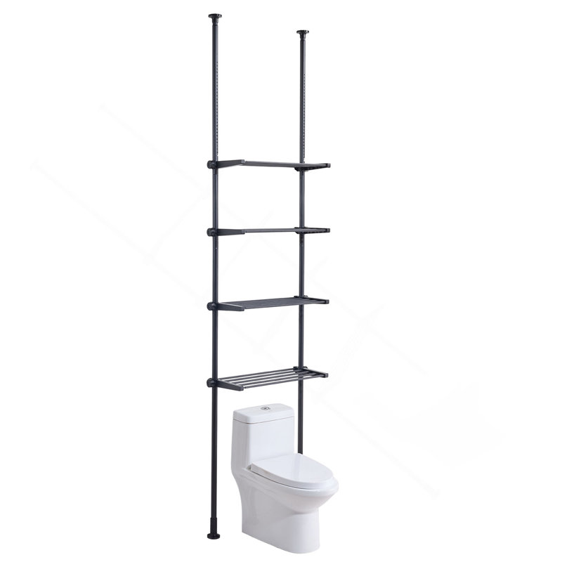 Étagère de salle de bain à 4 niveaux au-dessus de la toilette