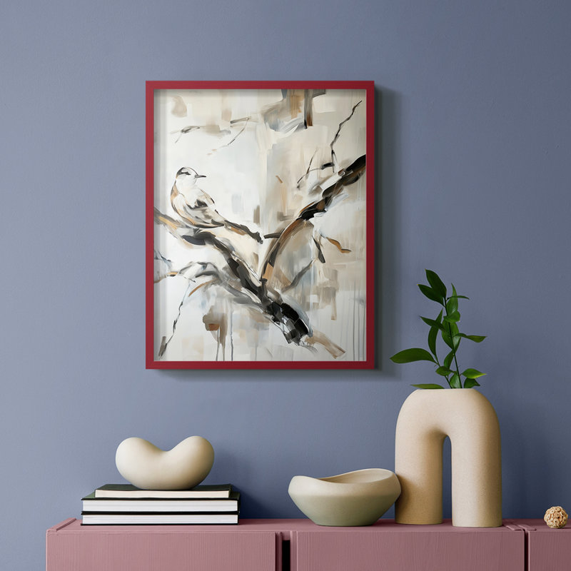 "ANIMALS Series Lxx" par J Paul, Rouge, H 11 po x l 9 po