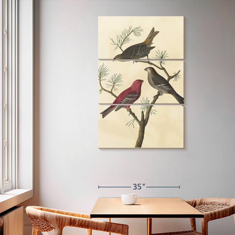 Brampt Pine Grosbeak, 65" H x 42" W