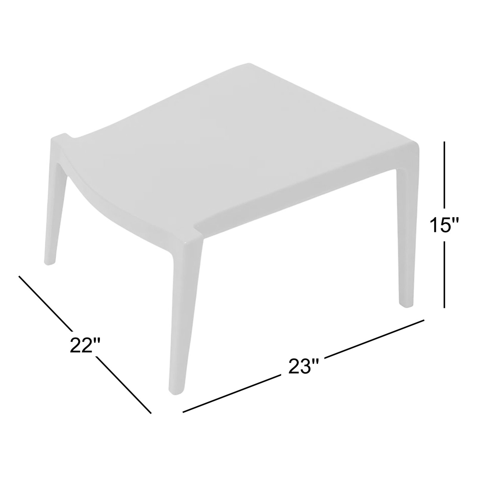 Marti Outdoor Ottoman, Orange