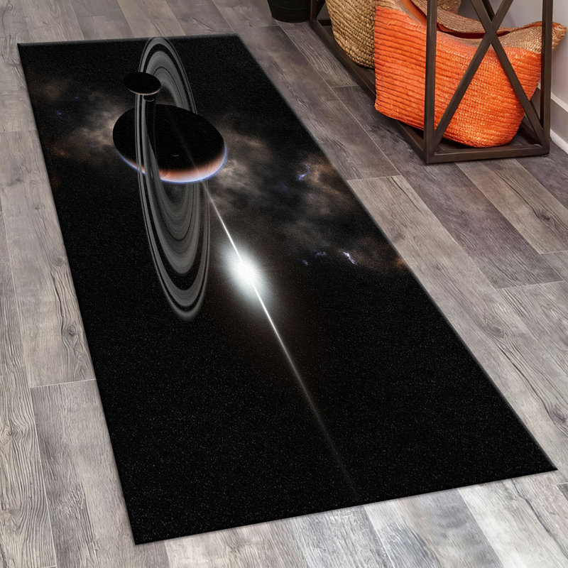 Chic Non-Woven Soft Type Printed Rug with Intricate Geometric Pattern for an Elegant Home Decor Piece, Rectangle 5'3" x 7'7"
