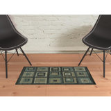 Tapis gris / brun / ivoire à motif géométrique tissé à la machine Jallisa