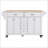 Durable Kitchen Island With Rubberwood Countertop, 5-Wheel Mobility, And Ample Storage For Enhanced Cooking Experience-1473609437