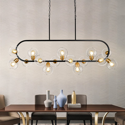 Grand lustre linéaire 15 lumières Spoutnik