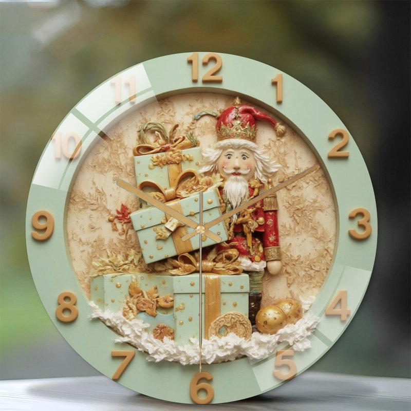 Horloge murale de Noël avec horloge murale 12 po