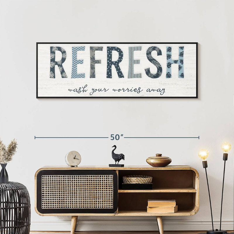 Refresh, Floating Frame Black, 49" X 17"