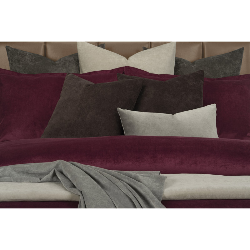 Full Wine Velvet Down-Alternative Comforter Set
