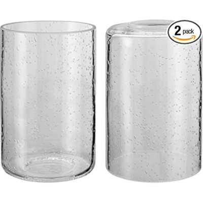 Abat-jour mural cylindrique en verre 5,5 po (vissé) transparent