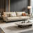 Khaki Genuine Leather Modular Sofa