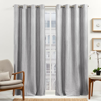 TOWN & COUNTRY BASICS Sohome Lena Modern Texture Curtains, Room Darkening Blackout, Grommet Top, Energy Efficient, 2-Pack Set