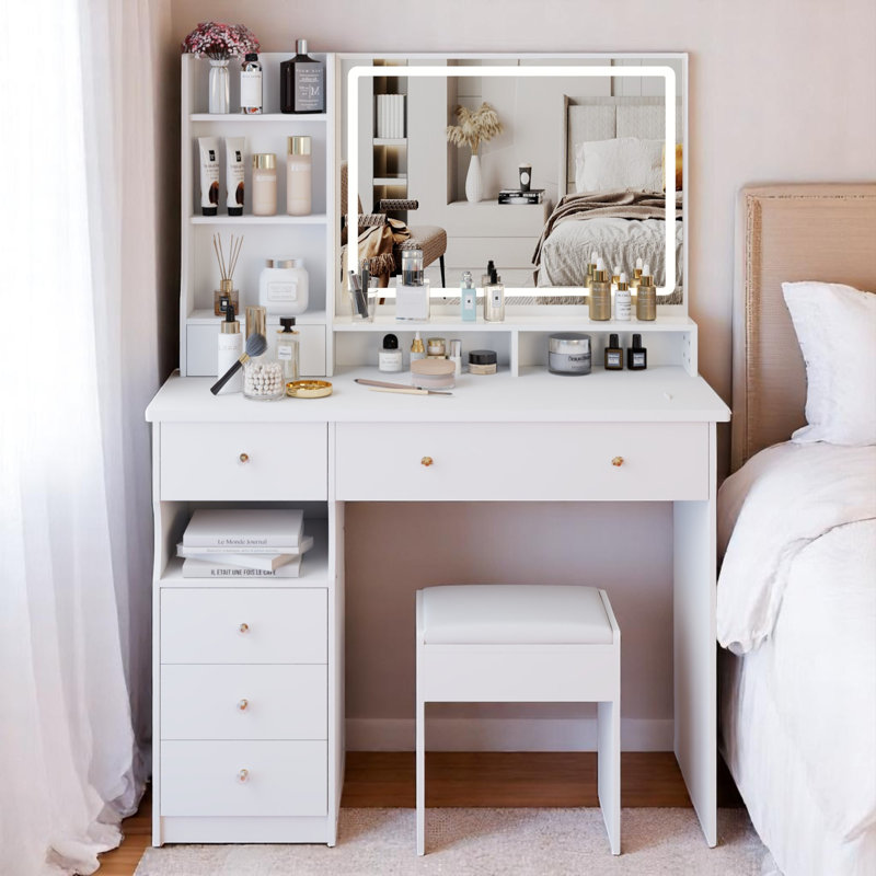 Coiffeuse de maquillage, Blanc