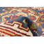 Tapis bleu foncé en laine noué à la main Serapi Heritage 2 pi 7 po x 9 pi 7 po