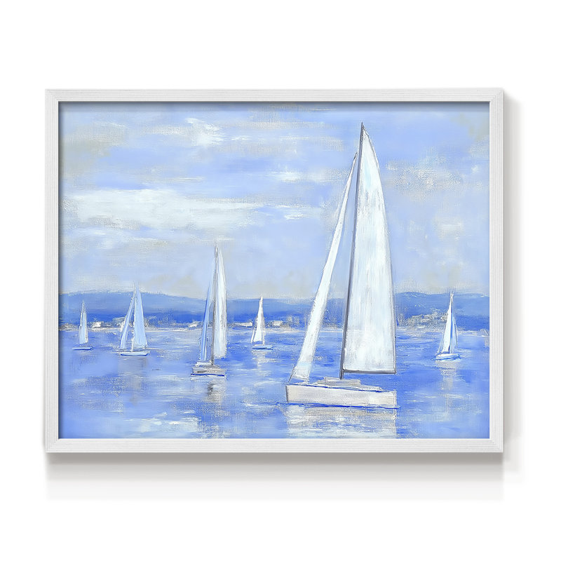 Série nautique-XXV III - Reproduction encadrée - Restickable, H 16 po x l 20 po, Blanc