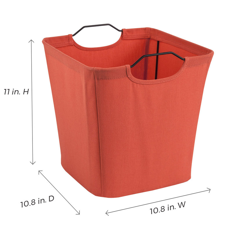 Cubeicals Wire Frame Handle Storage Bin, Coral