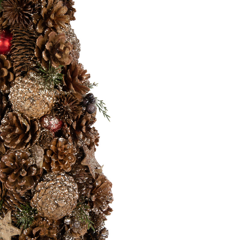 Festive Pinecone & Berry 20" Christmas Tabletop Centerpiece