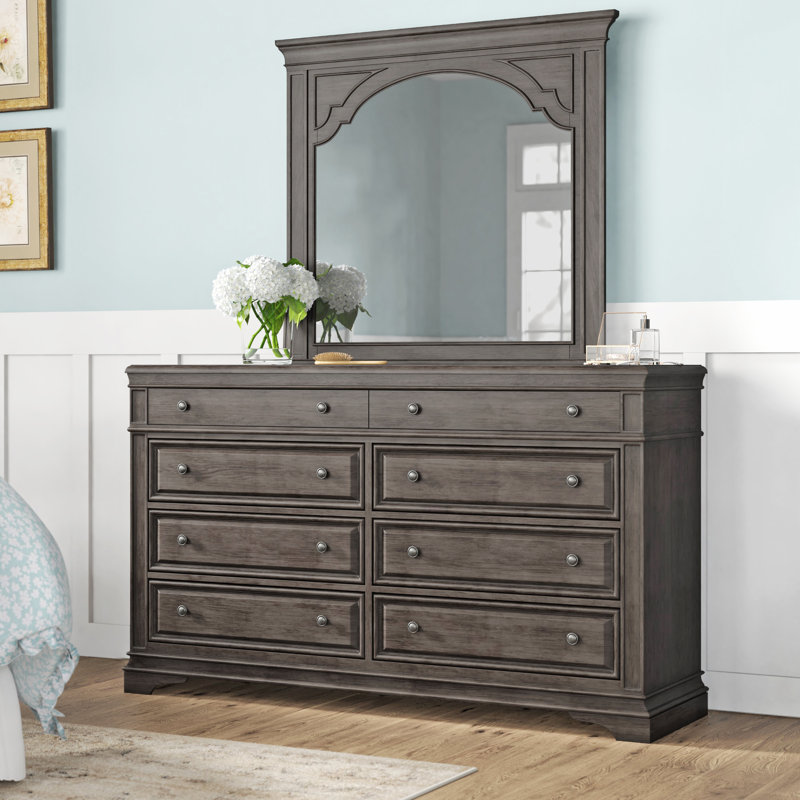66 " W 8 - Drawer Dresser, Driftwood Gray, Driftwood Gray