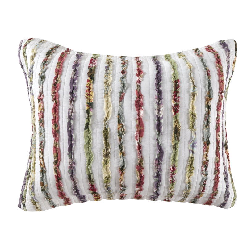 Greenland Home Fasions Bella Ruffle Multi Standard Sham, 20x26, Standard