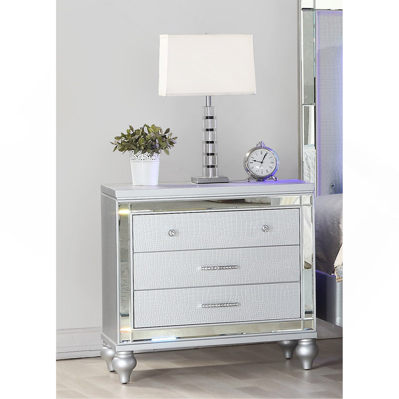 Table de chevet 3 tiroirs Sterling