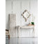 Miroir artistique 30 po x 23,5 po à motif de losanges blancs, miroir décoratif pour le salon, l'entrée, la chambre à coucher, le bureau