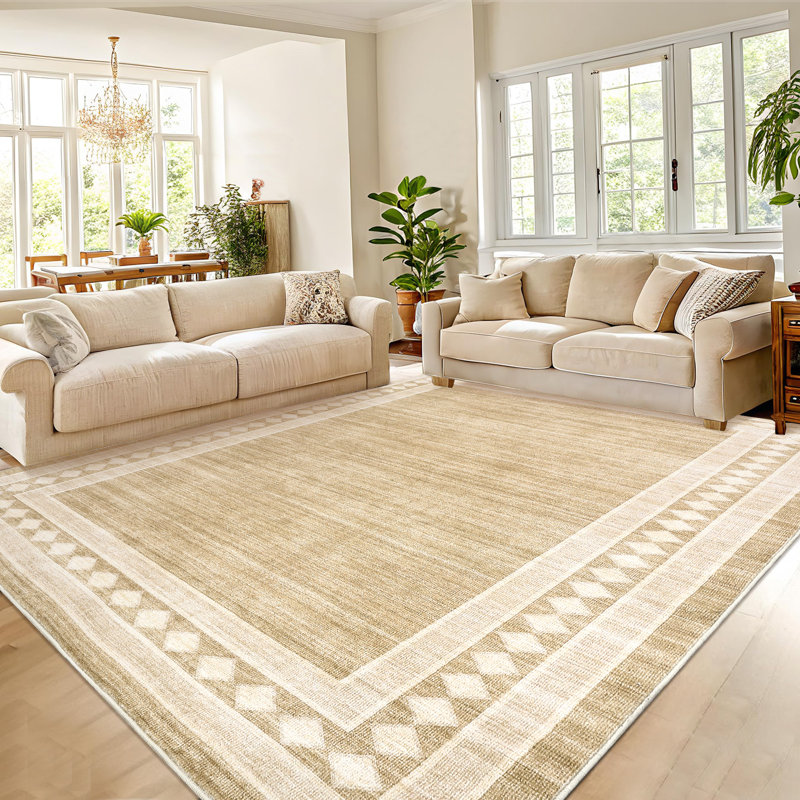 Machine Washable Extra Large Rugs Super Soft Geometric Accent Rug Foldable Indoor Carpet for Living Room Dining Room Bedroom