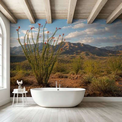 Papier peint adhésif autocollant et amovible Ocotillo Chihuahuan Desert El Paso