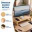 Bamboo Monitor Stand Riser, 22 Inch Desktop Shelf for Monitor/Laptop - Solid Wood Desk Shelf & Workspace Organizer