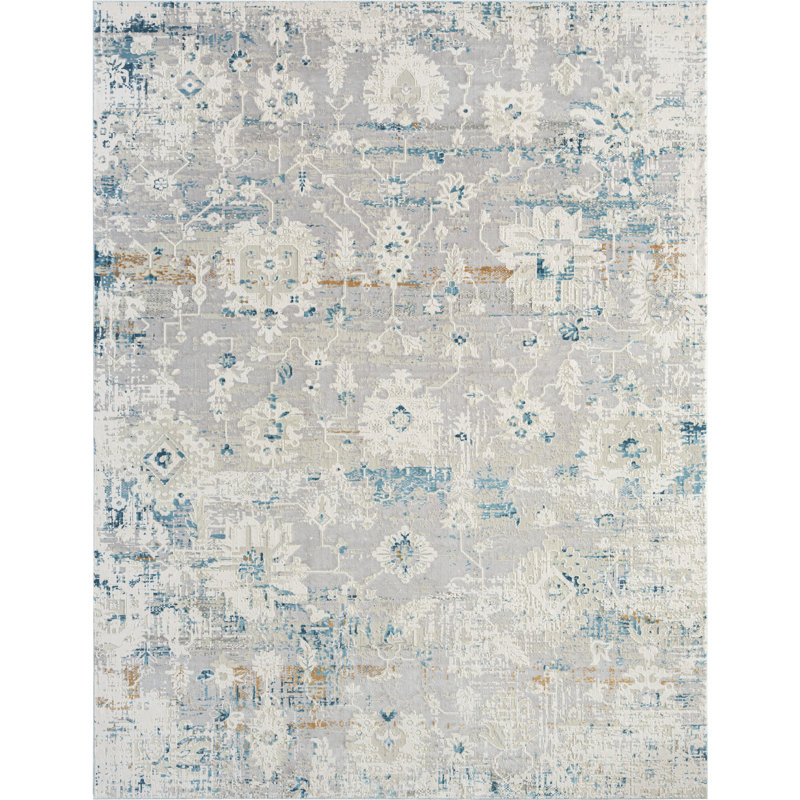 Dinovo Area Rug in Gray, Rectangle 2' x 3'