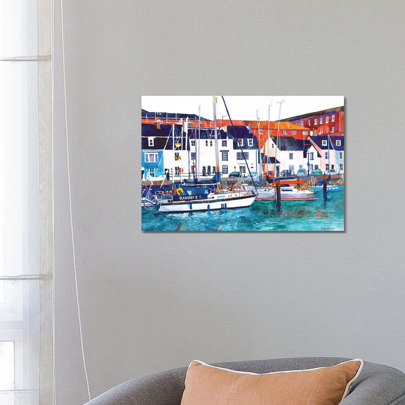 Port In Weymouth by Maja Wronska - Wrapped Canvas Gallery-Wrapped Canvas Giclée, 45.72cm H x 66.04cm W