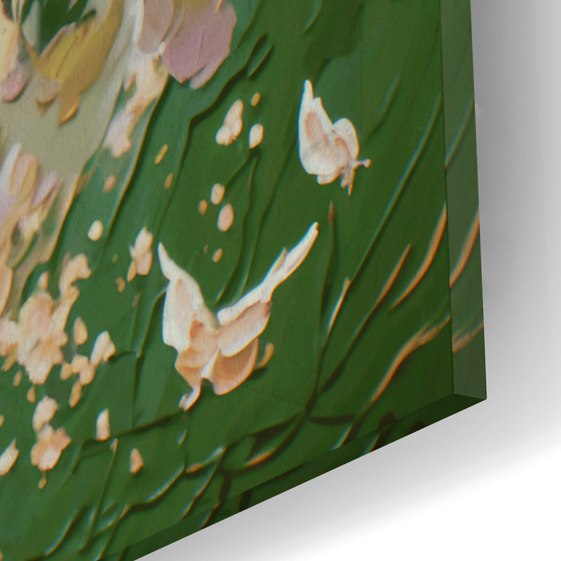 «Bushes Butterfly» par Svetlana Aleynikova, art mural en verre acrylique, H 12 po x l 16 po x P 0,13 po