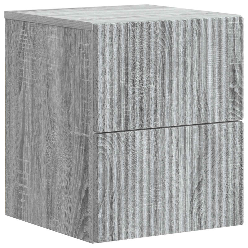 33cm W Manufactured Wood Bedside Table, Grey Sonoma