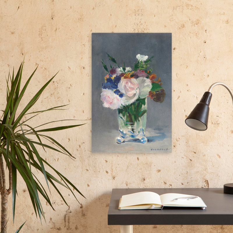 Vase en cristal - art floral contemporain, H 24 po x l 16 po