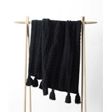 Braided Pom Throw Blanket