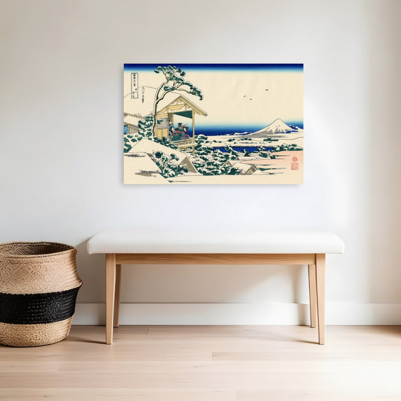 «Tea House At Koishikawa The Morning After A Snowfall Classic Traditional Architecture», reproduction d'art mural