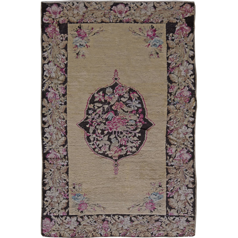 One-of-a-Kind Rectangle 4' X 6'3" Hand Knotted Area Rug