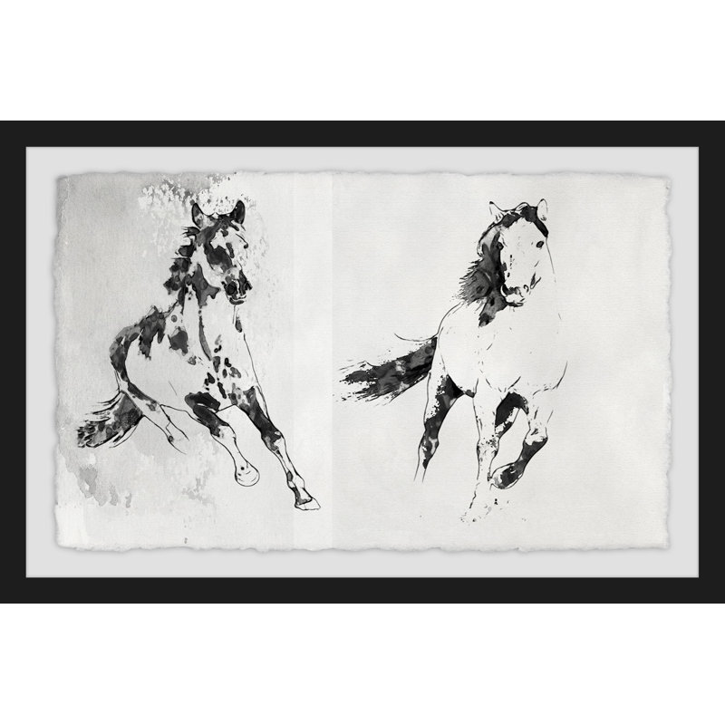 Running Horses by Irena Orlov - 1 Piece Single Picture Frame Wall Art, 20cm H x 30cm W x 4cm D