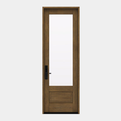 G7501-SW-96 | 96 po porte simple 96 po, extérieur pré-suspendu RTA, 3/4 Lite, 1 panneau, bois d'acajou brut