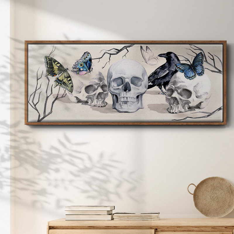 Nevermore Collection D- Framed Canvas, 8" H x 20" W