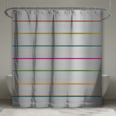 Rideaux de douche métalliques extra longs