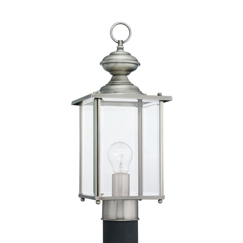 Jamestowne One Light Outdoor Post Lantern from Generation Lighting , Antique Brushed Nickel