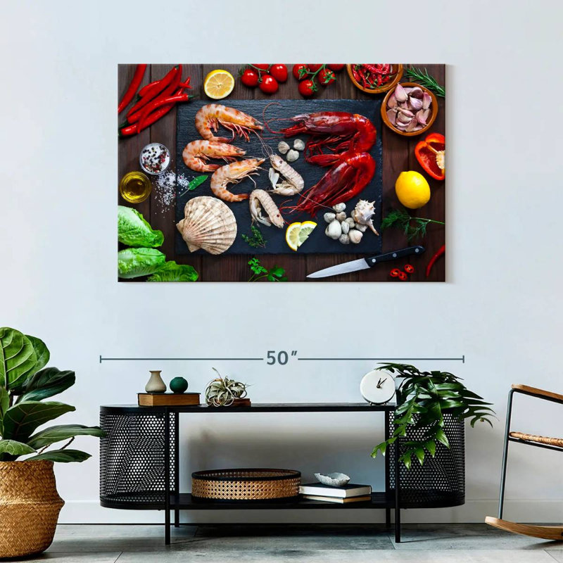 Yarlin Cooking Seafood, 30" H x 45" W