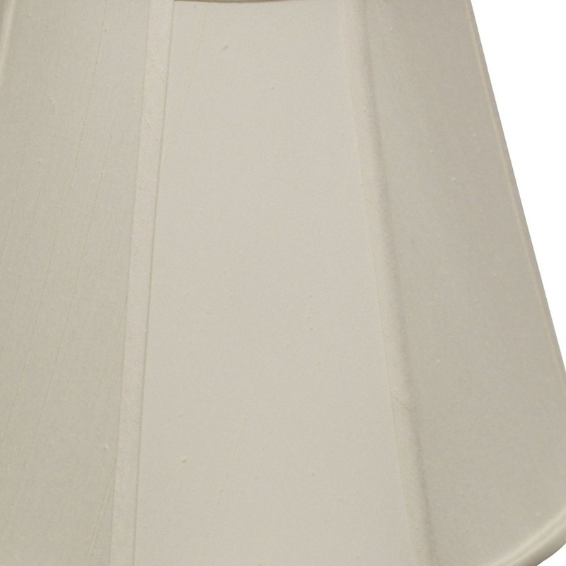 Abat-jour incliné 18 po Empire Monay Shantung, Blanc