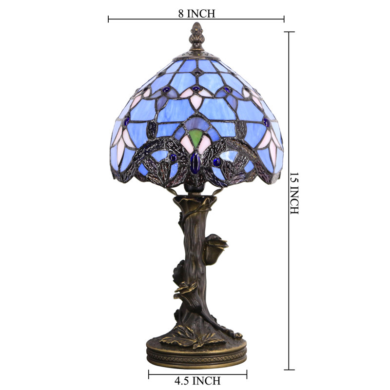Petite lampe de table en verre coloré Tiffany