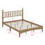 Grand lit plateforme en bois avec tête de lit en forme de gourde, lit plateforme de style rétro